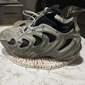 Adidas Green and Black Athletic Shoes with Futuristic Design